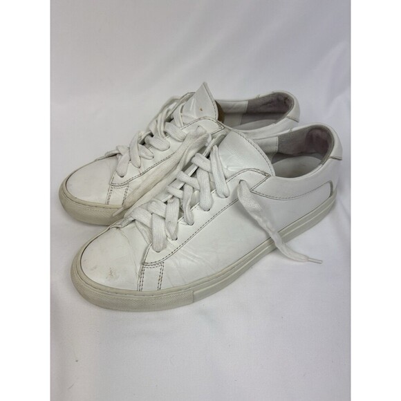 Koio Capri Triple White Leather Sneakers 39 Made in Italy Lace Up Minimalist - Picture 2 of 16
